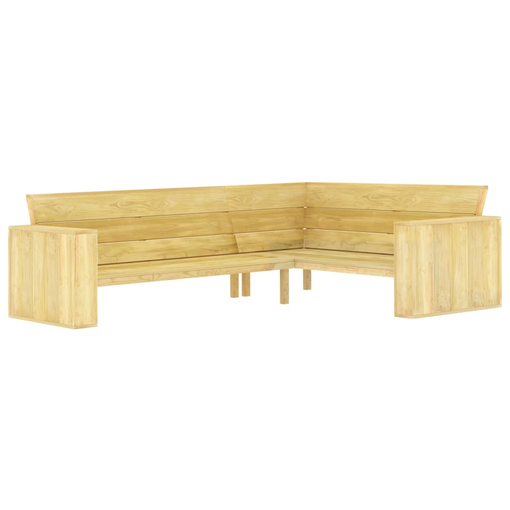 2 Pcs conjunto móveis jardim madeira de pinho impregnada