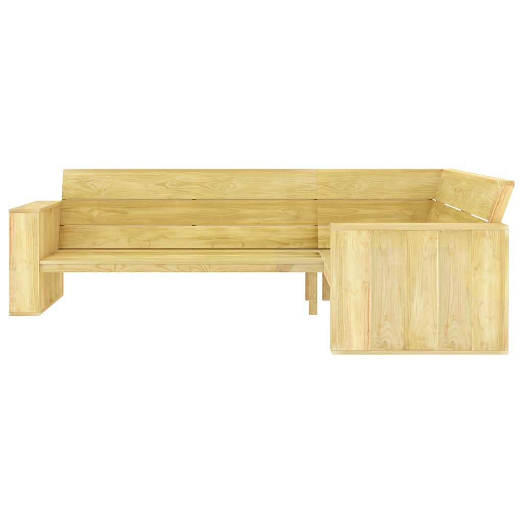2 Pcs conjunto móveis jardim madeira de pinho impregnada