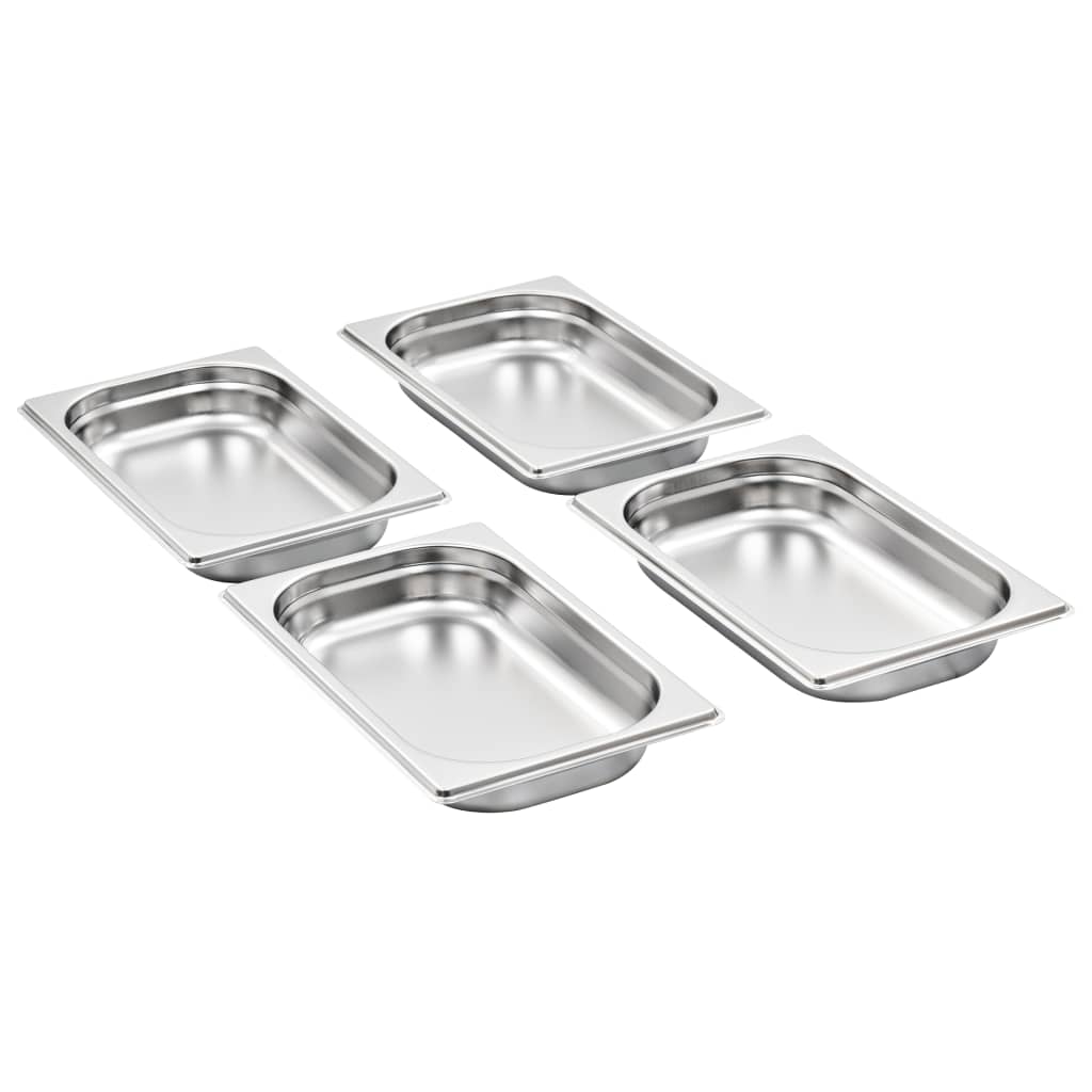 Recipientes gastronorm 12 pcs gn 1/4 40 mm aço inoxidável