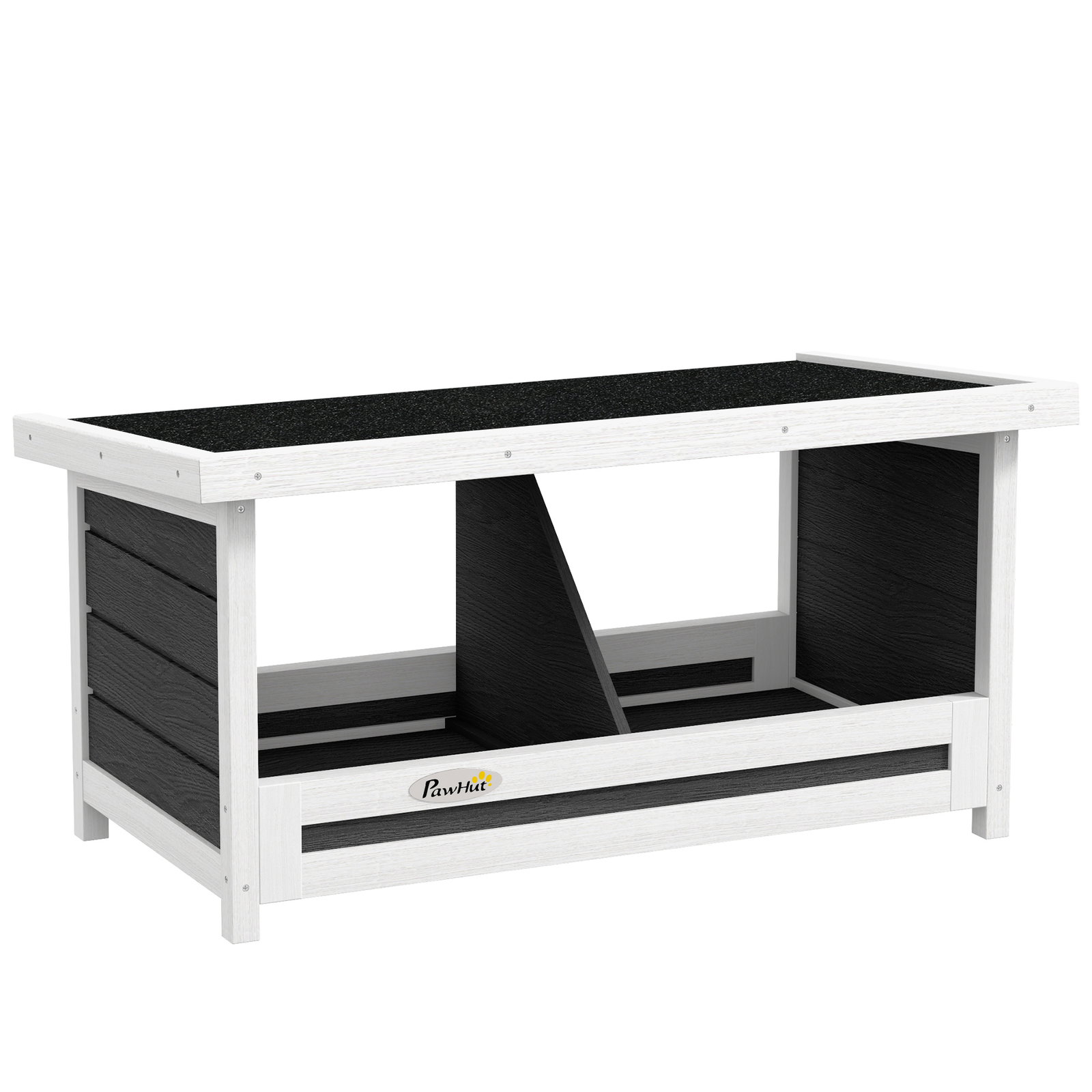 Ninho para galinhas de madeira caixa para 2 galinhas com telhado asfáltico para interior e exterior 66x37x34 cm cinza