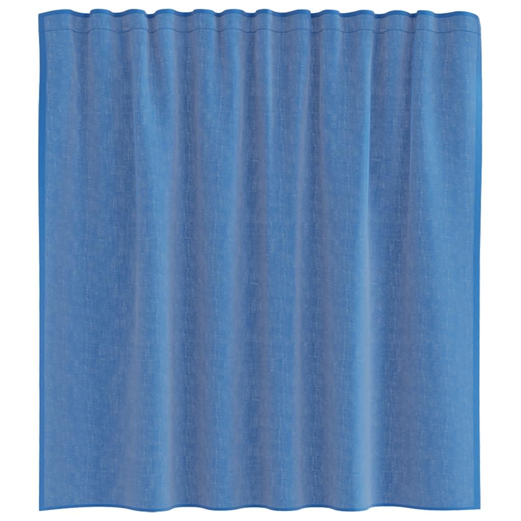 Cortinas de voile com bolsos para varão 2 pcs azul real