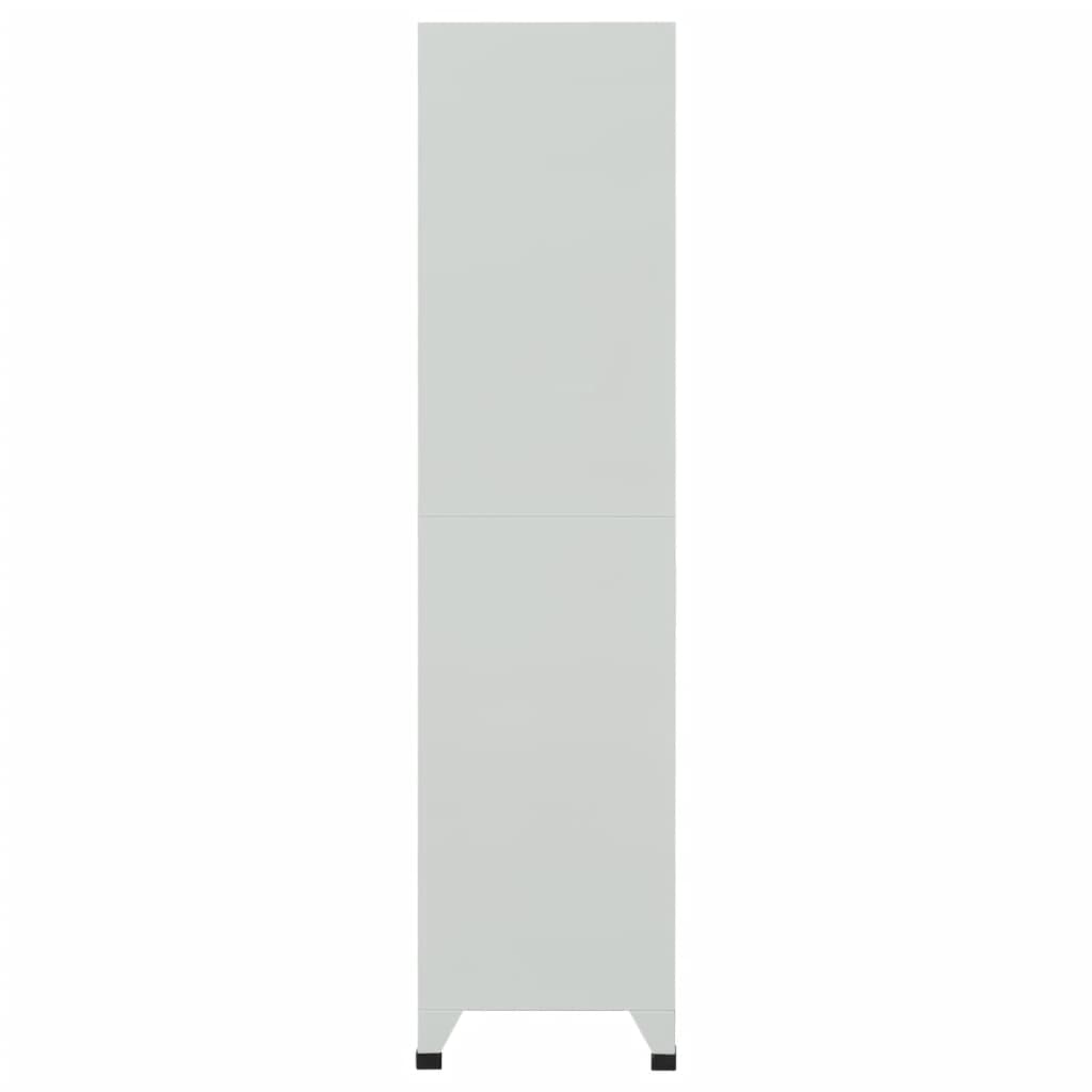 Cacifo com 6 compartimentos aço 90x45x180 cm cinzento