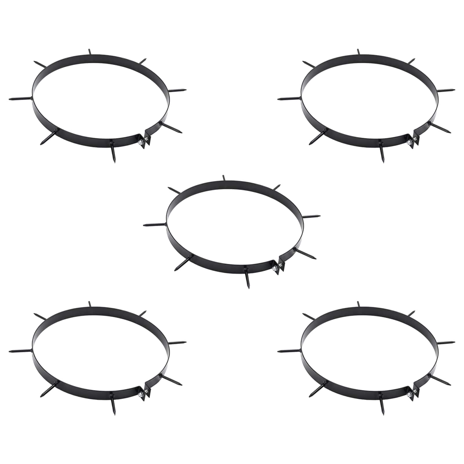 Grampo de aerador para gramado com espetos 5 pcs ø 30 cm aço