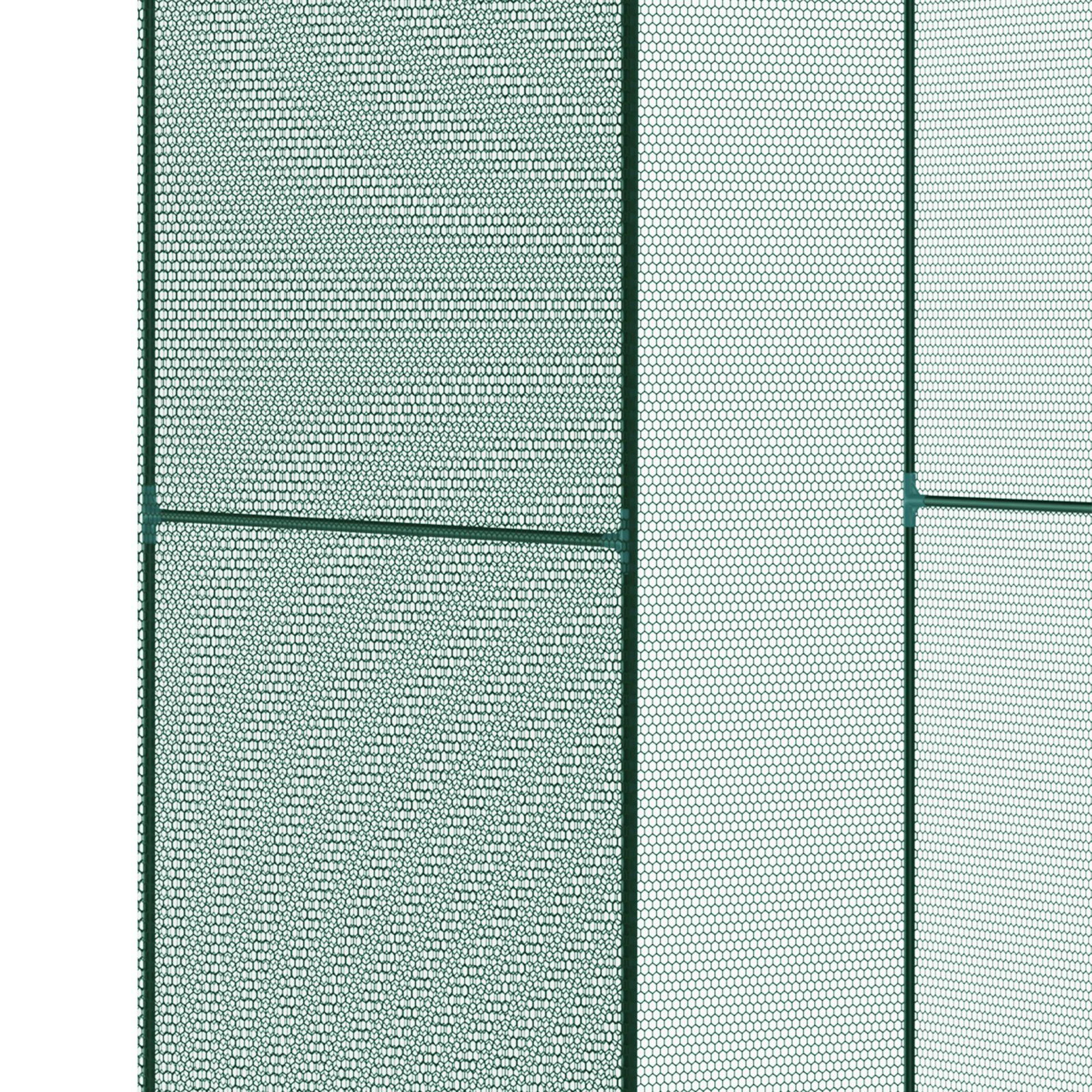 Estufa para cultivo de plantas com porta enrolável e estrutura de aço para jardim varanda pátio 120x120x180 cm verde