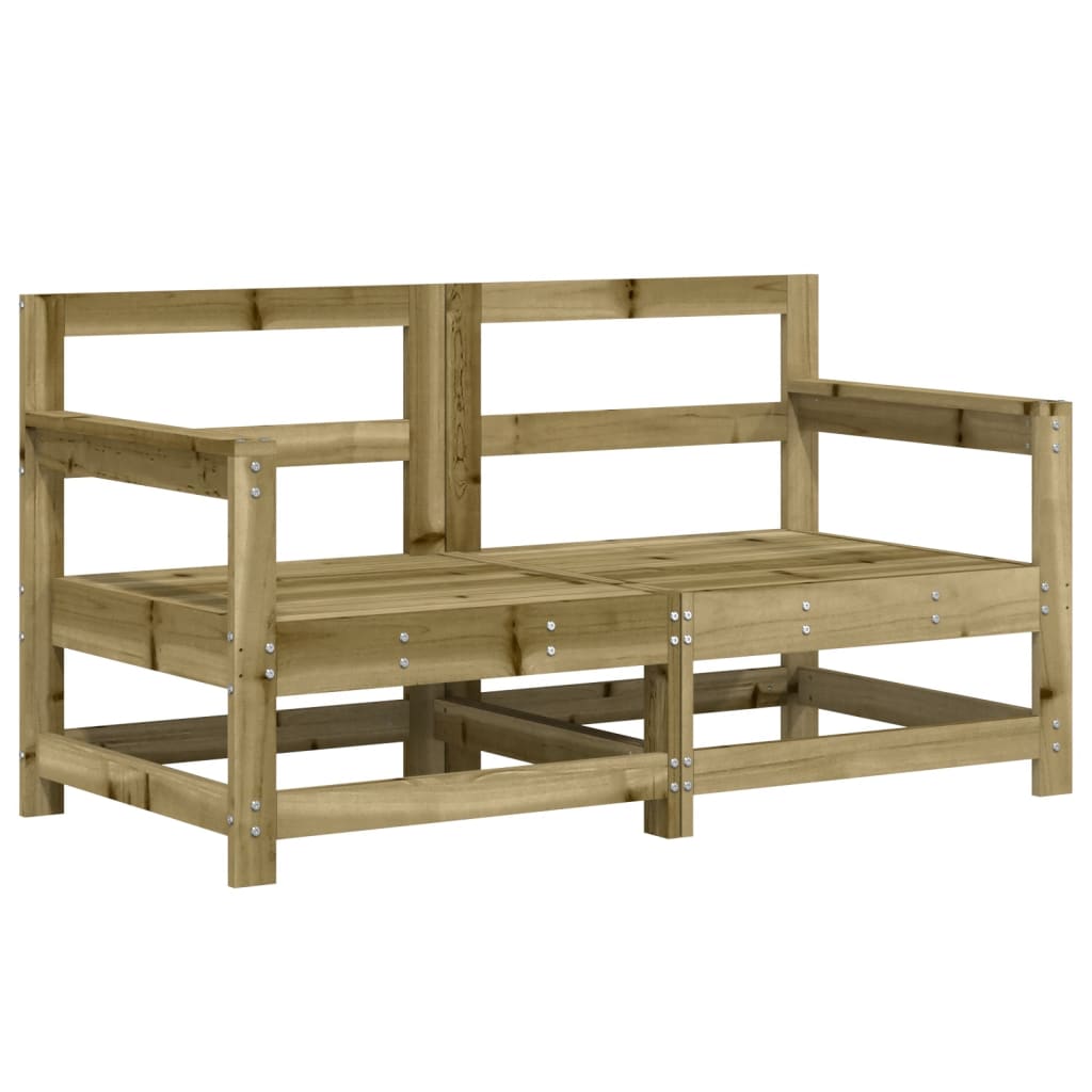 Sofás de canto para jardim 2 pcs madeira de pinho impregnada