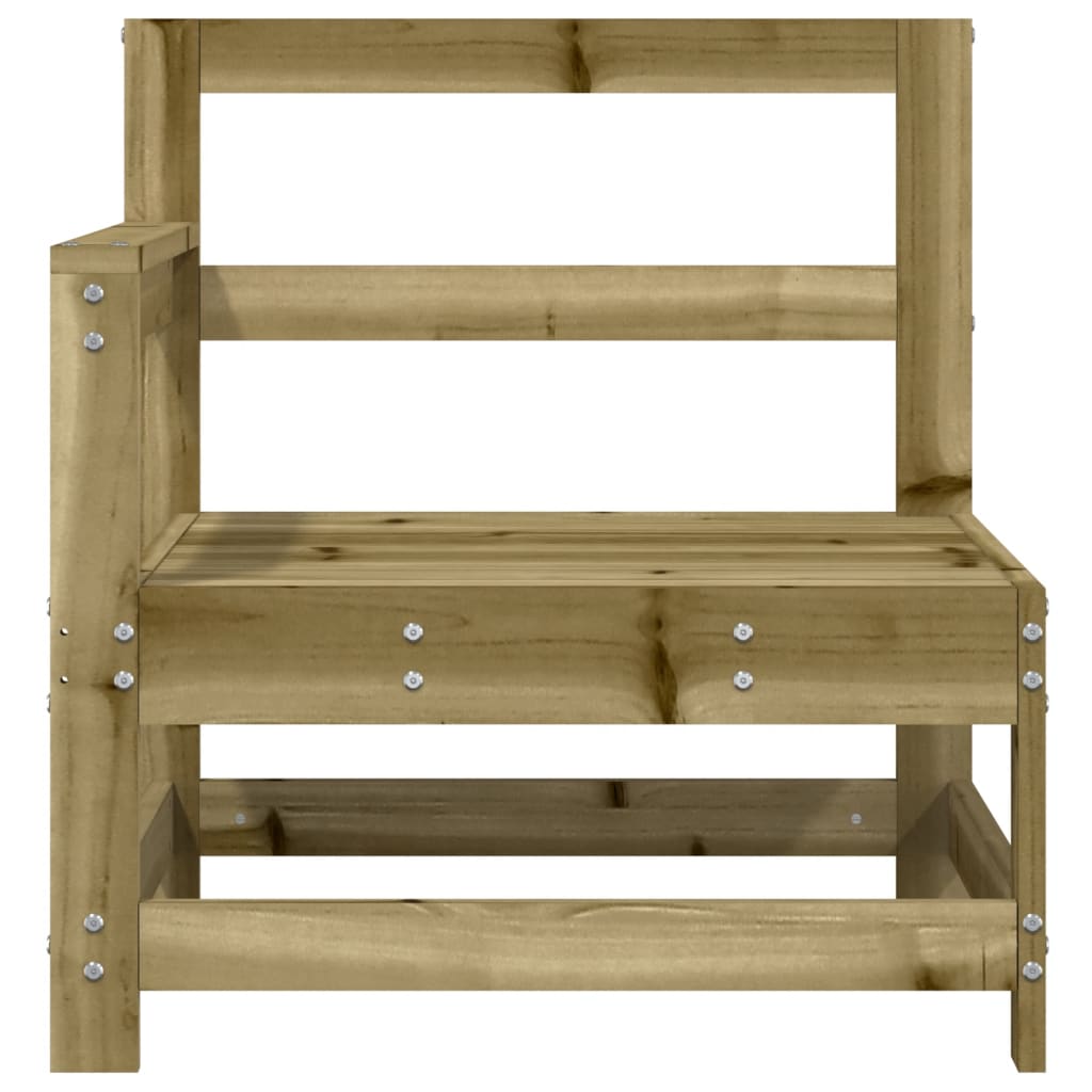 Sofás de canto para jardim 2 pcs madeira de pinho impregnada