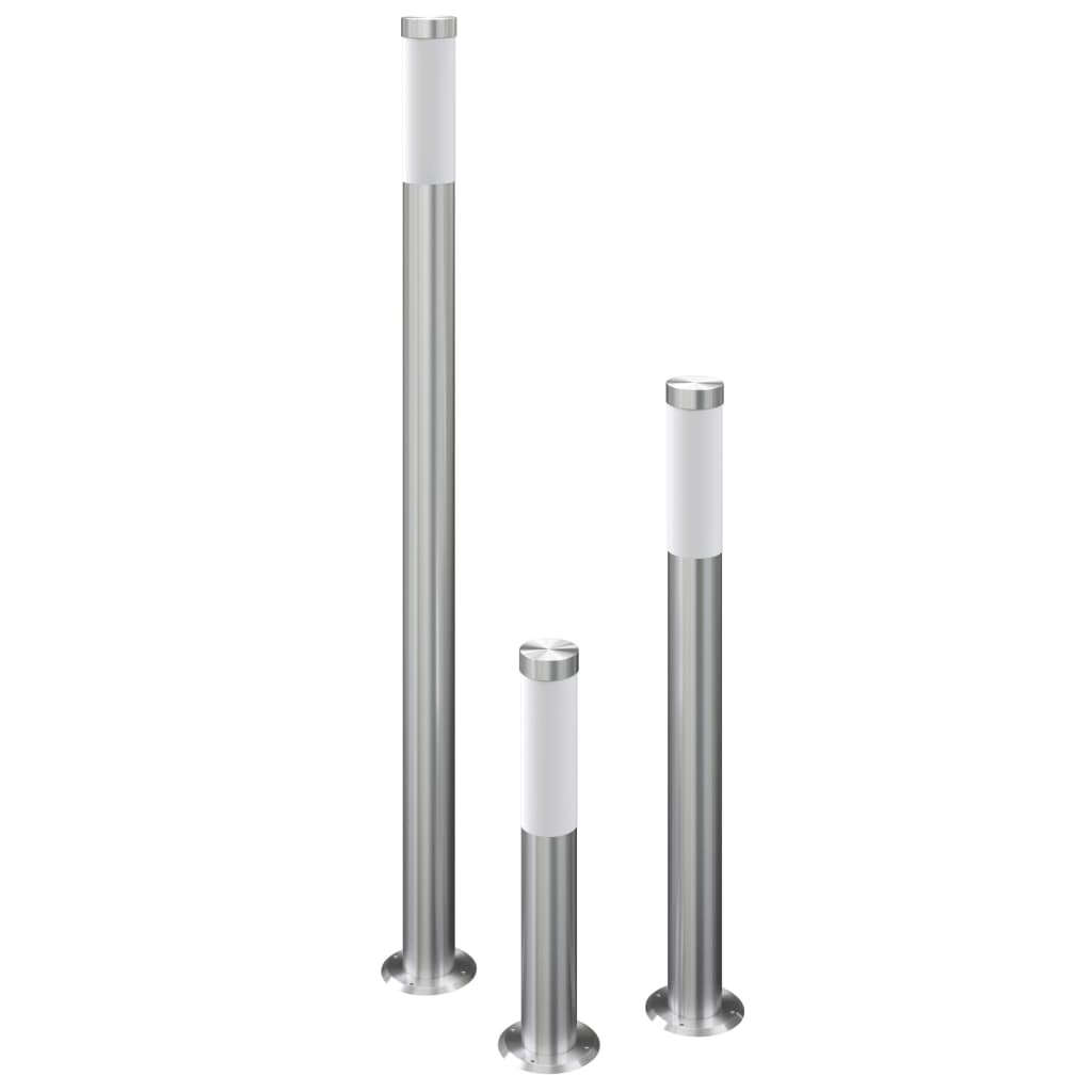 Rvs candeeiro de pé e27 230v, 3 pçs