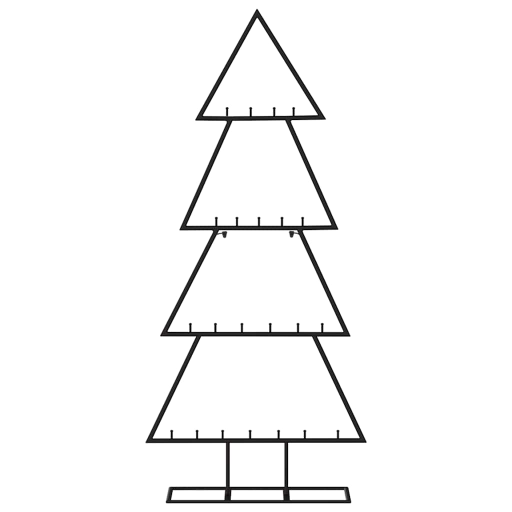 Árvore de natal para decoração 125 cm metal preto