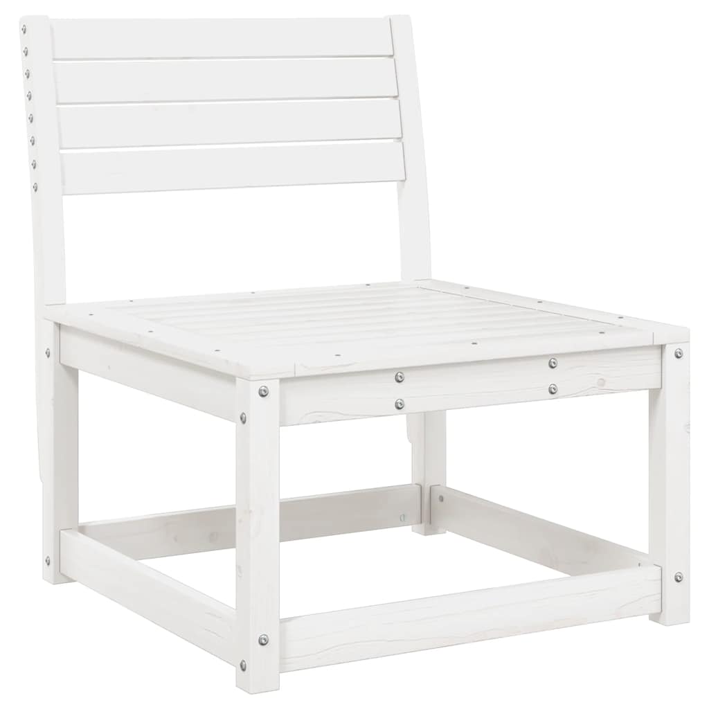 5 Pcs conjunto de sofás de jardim madeira pinho maciça branco