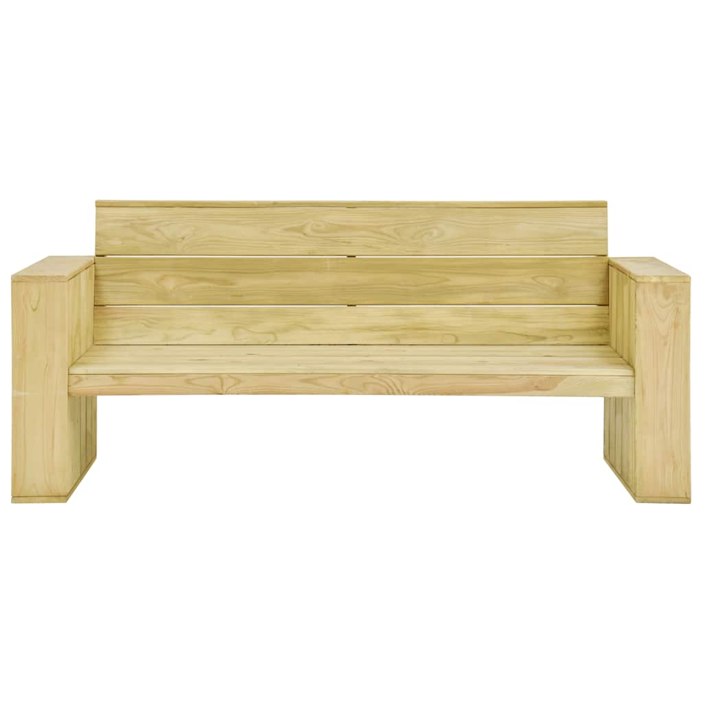 2 Pcs conjunto lounge de jardim madeira de pinho impregnada
