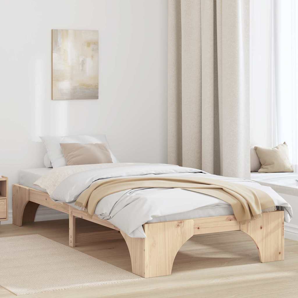 Estrutura da cama natural 90 x 200 cm