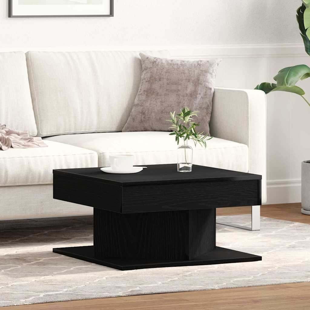 Mesa de centro carvalho preto 57 x 57 x 30 cm