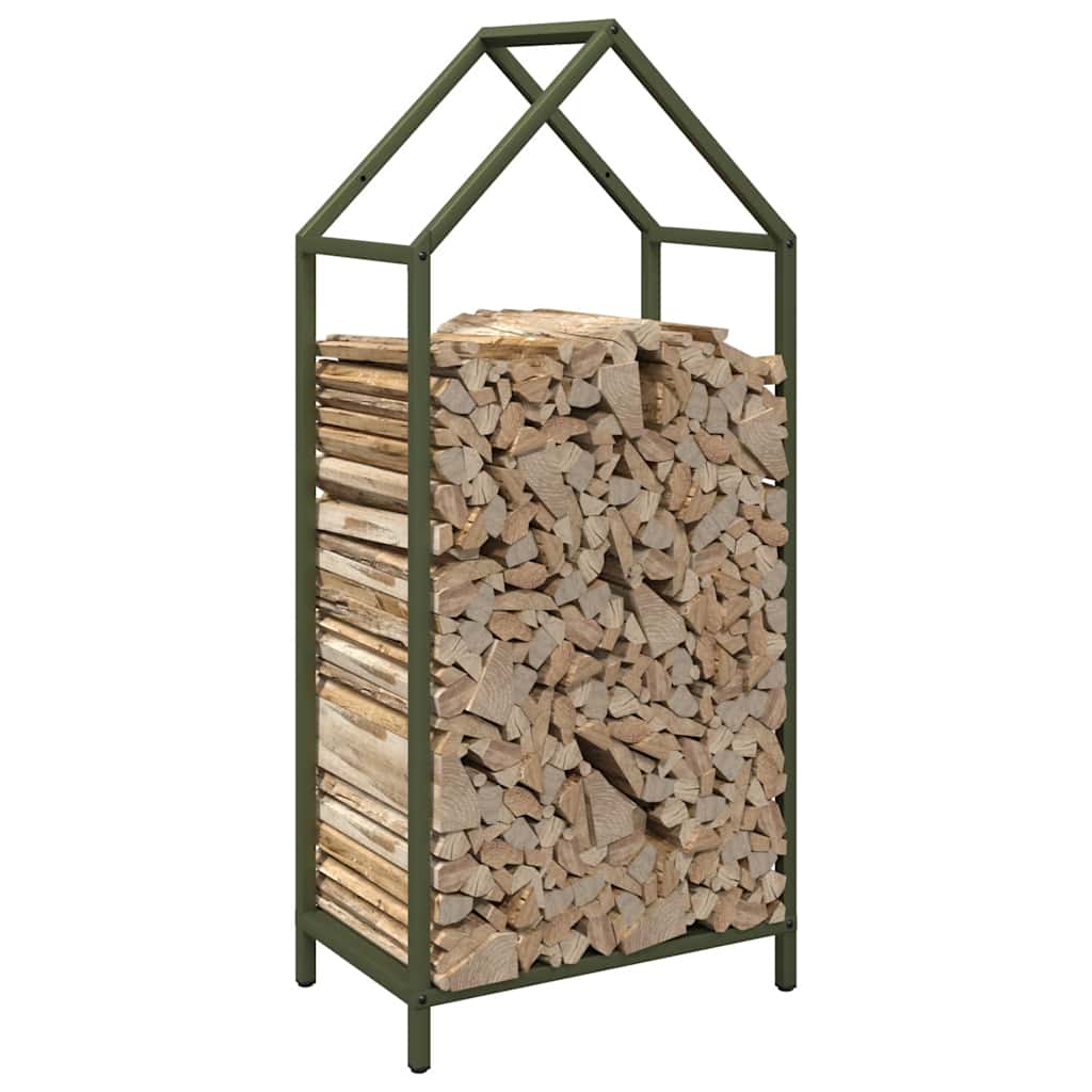 Suporte para lenha aço laminado a frio verde azeitona
