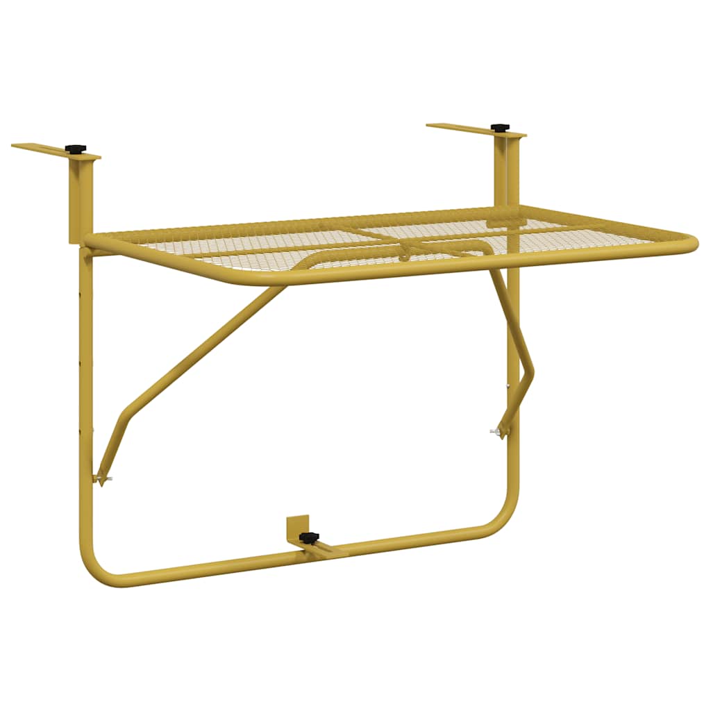 Mesa para varanda 60x40 cm aço dourado