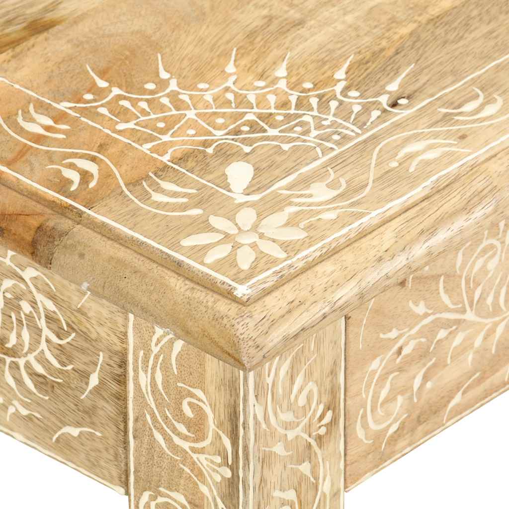 Mesa de centro 110x50x45 cm mangueira maciça pintada à mão