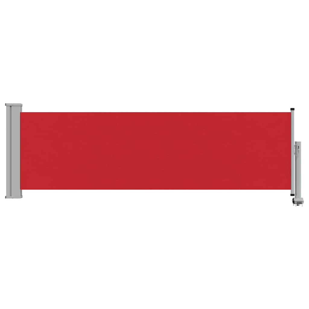 Toldo lateral retrátil para pátio 80x300 cm vermelho