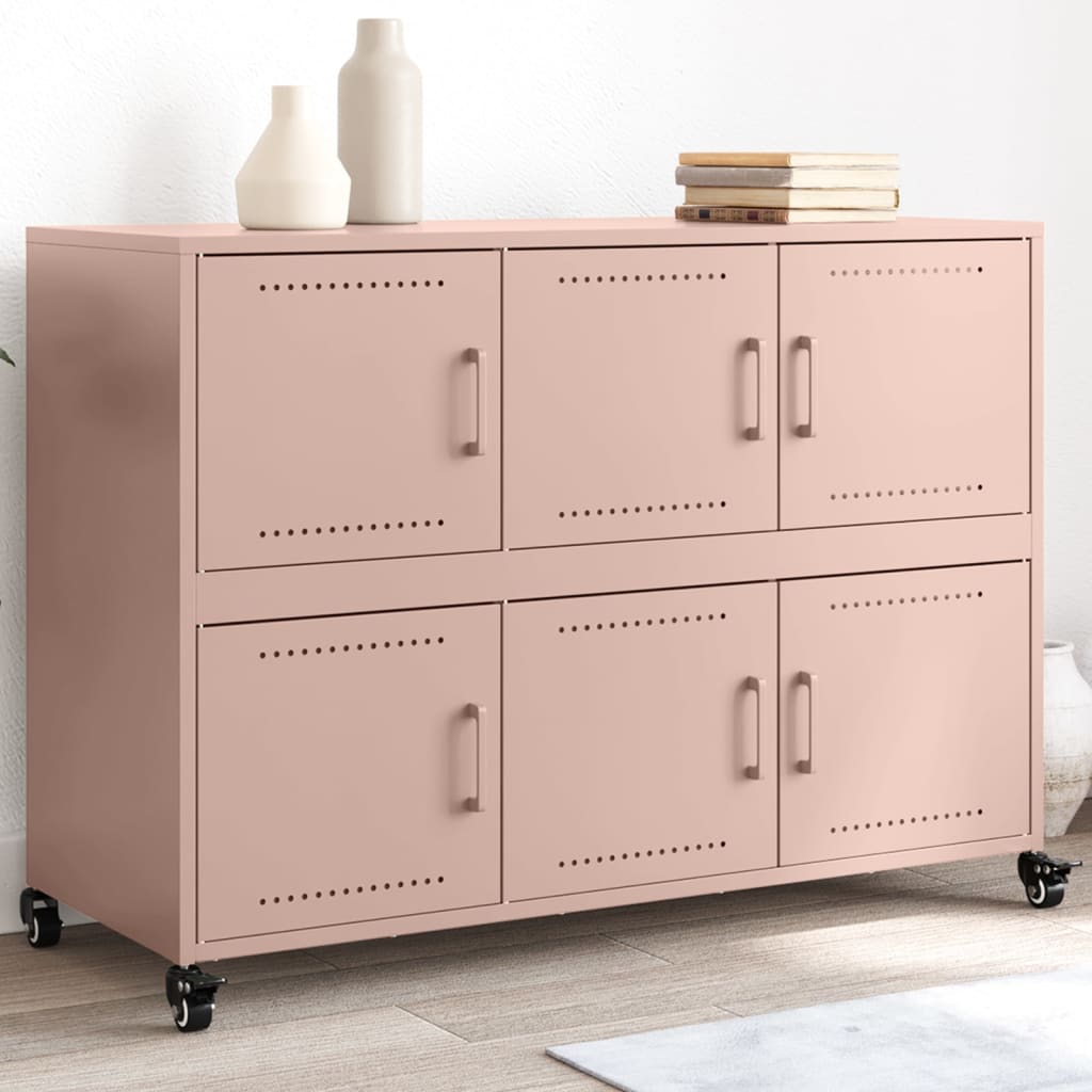Aparador 100,5x39x72 cm aço rosa