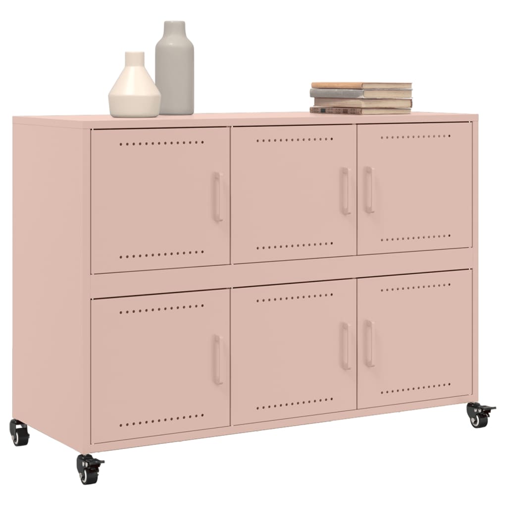 Aparador 100,5x39x72 cm aço rosa