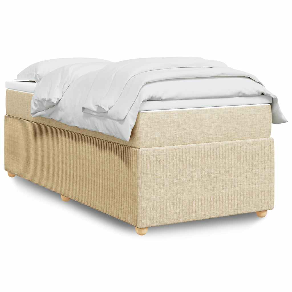 Cama com molas/colchão 90x200 cm tecido cor crème