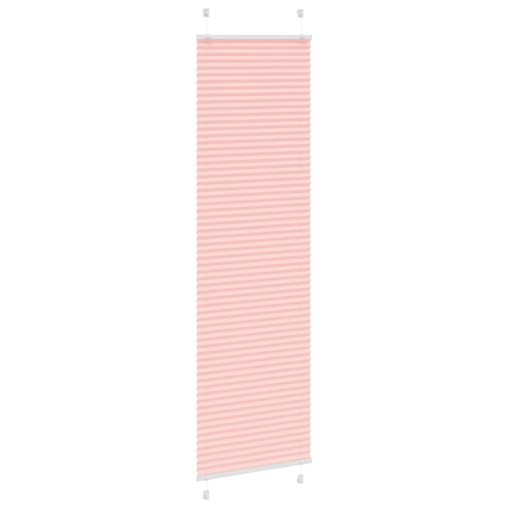 Rosa plissada cega 60x200 cm largura tecido 59,4 cm poliéster