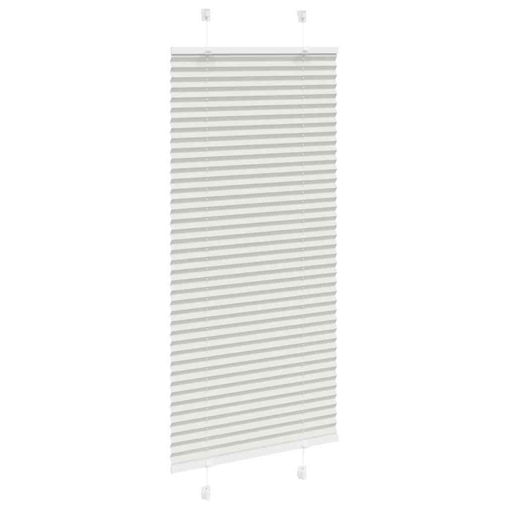 Cinzento luz plissada cega 65x100 cm largura tecido 64,4 cm
