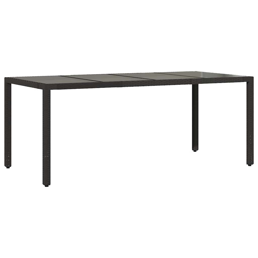 9 Pcs conjunto de bistrô p/ jardim c/ almofadões vime PE preto