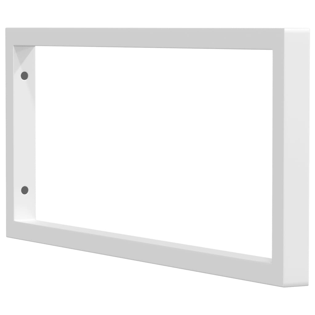 Suportes de prateleira p/ lavatório 2 pcs aço retangular branco