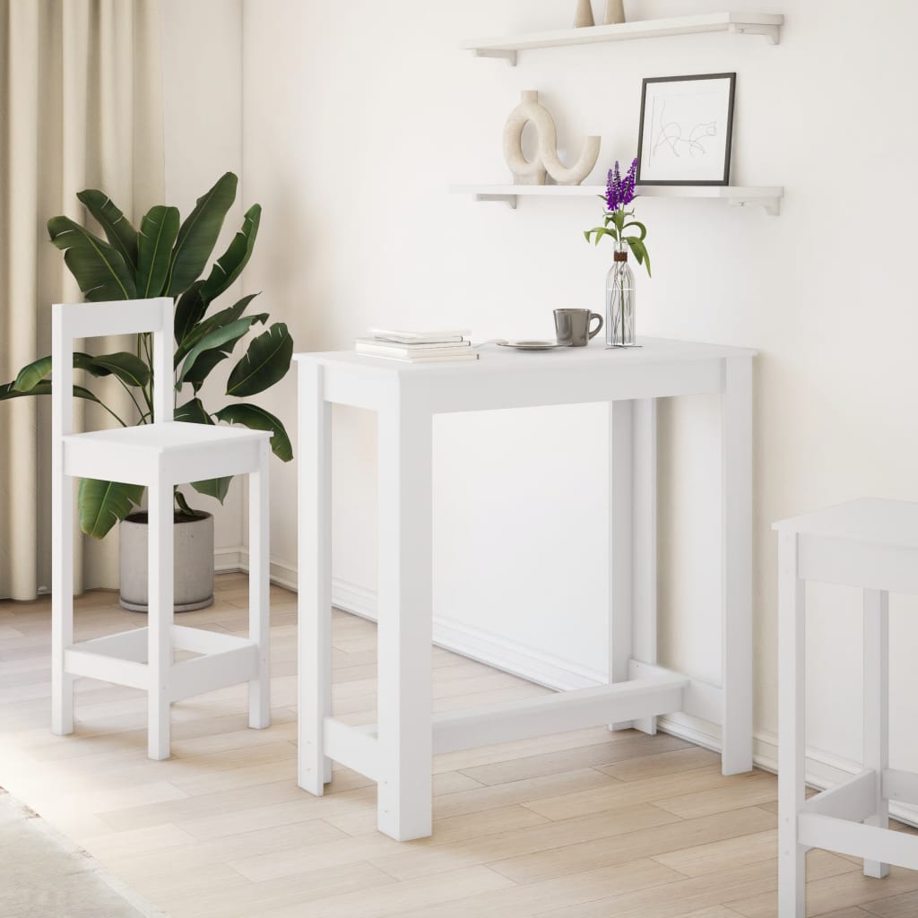 Mesa de bar 102x50x103,5 cm derivados de madeira branco