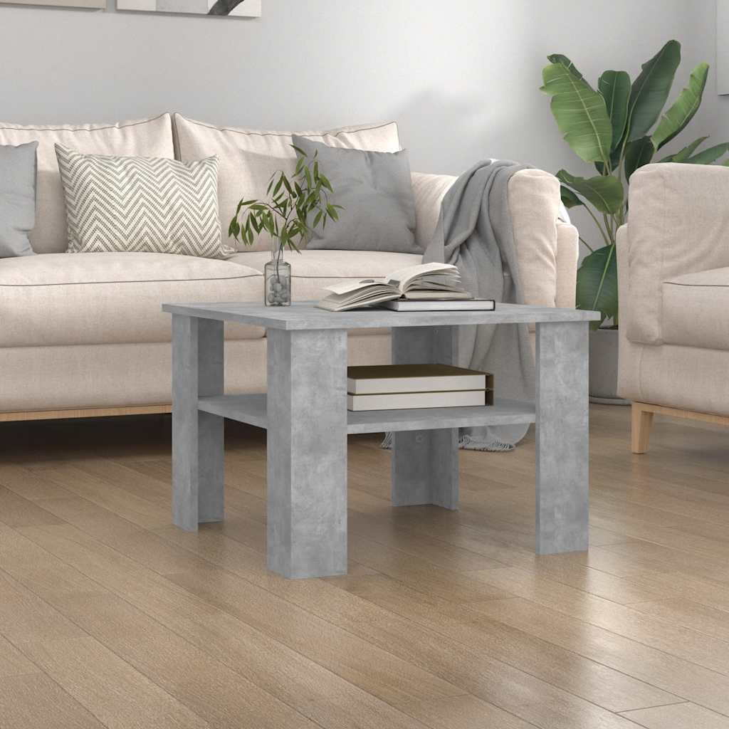 Mesa de centro derivados de madeira cinzento cimento