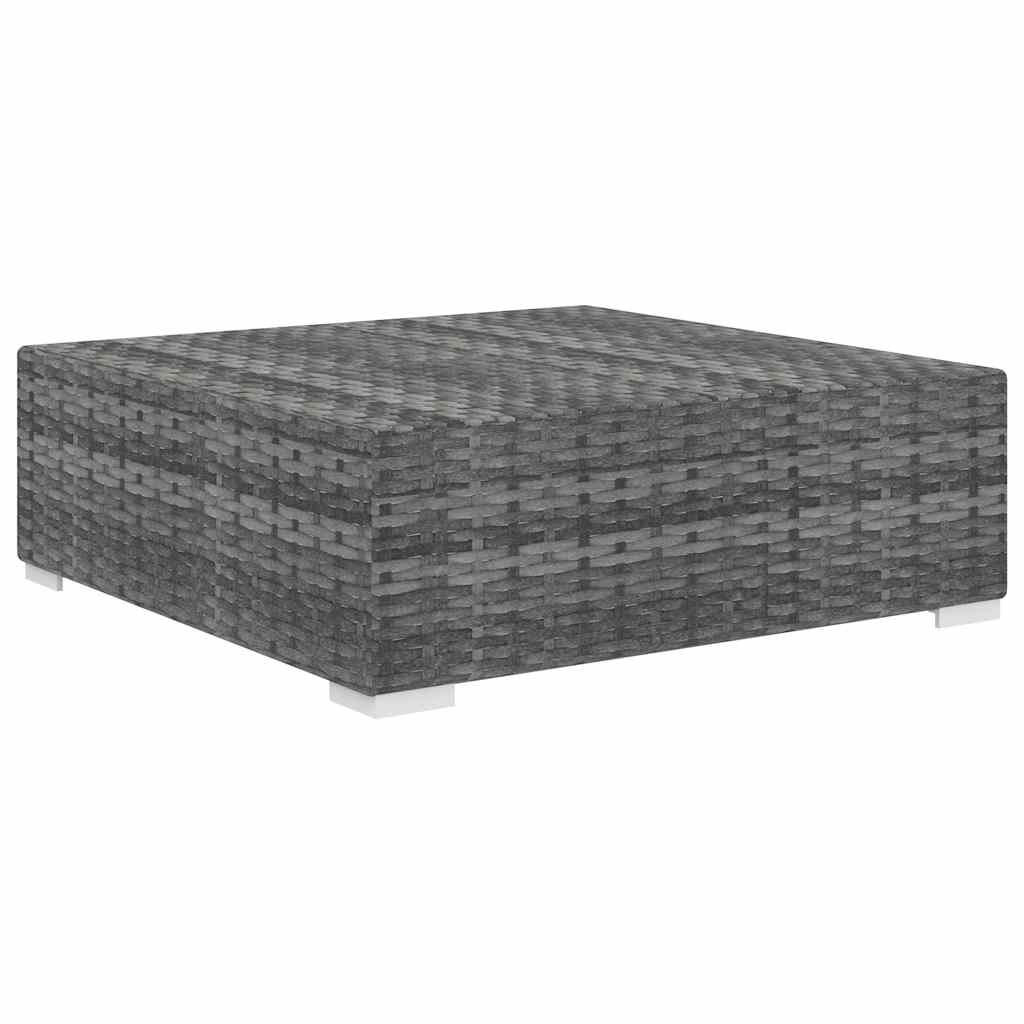 Apoio de pés seccional c/ almofadão 1 PC vime PE cinzento