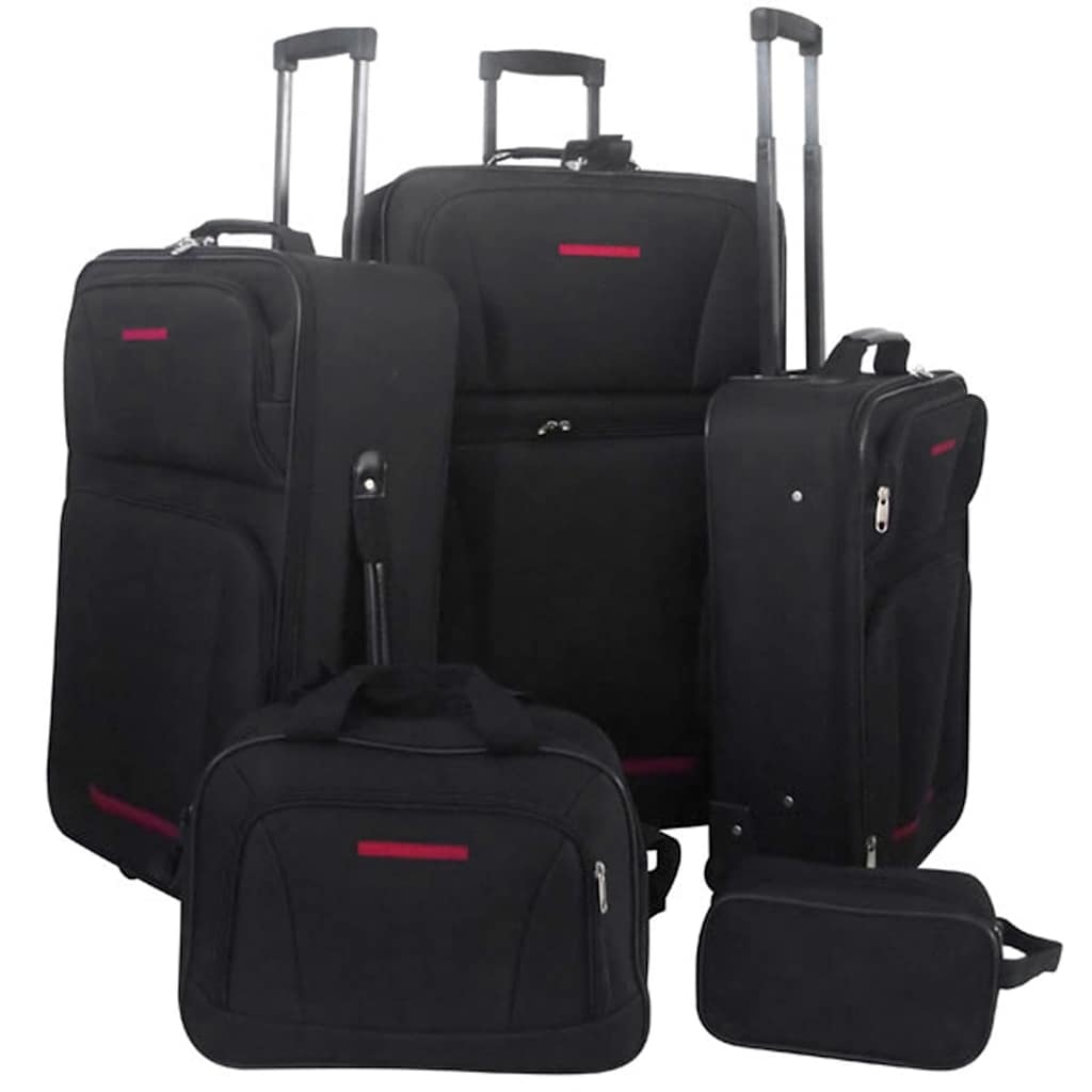 Conjunto malas de viagem 5 pcs preto