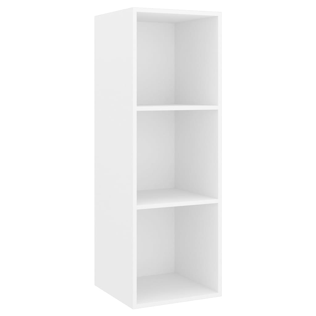 3 Pcs conjunto de móveis de TV contraplacado branco