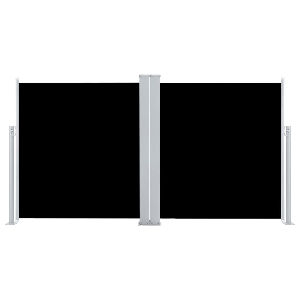 Toldo lateral retrátil 120x600 cm preto
