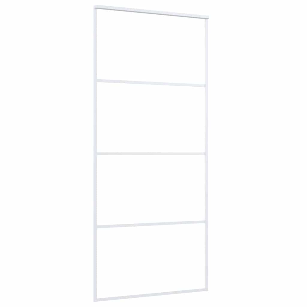Porta deslizante em vidro esg e alumínio 90x205 cm branco