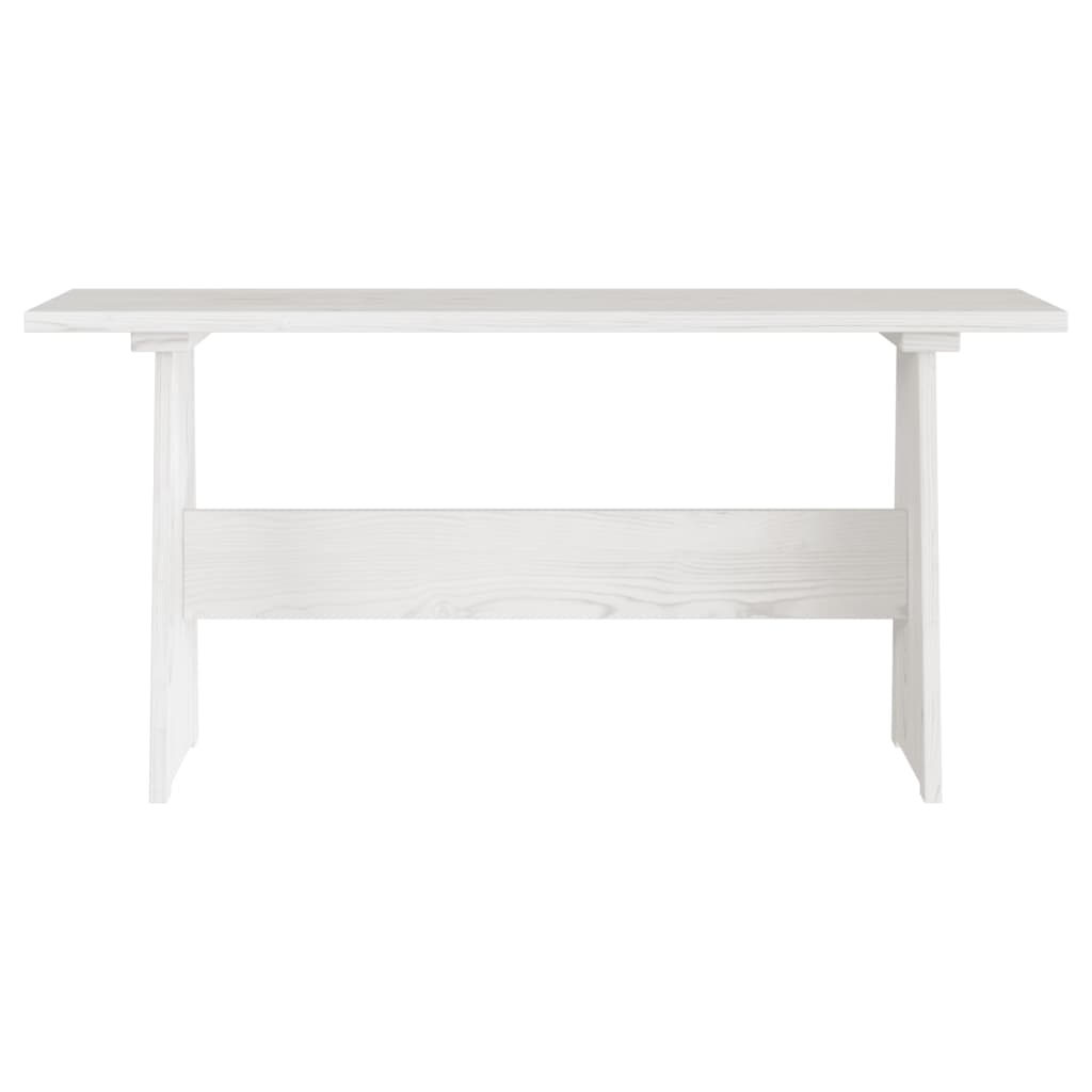 Mesa de jantar com banco reine pinho maciço branco