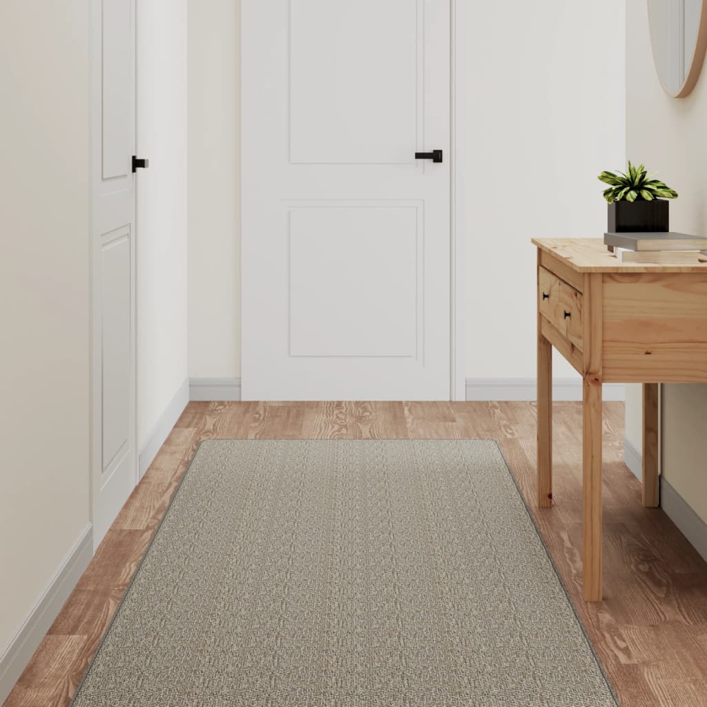 Tapete/passadeira 80x250 cm aspeto sisal platina