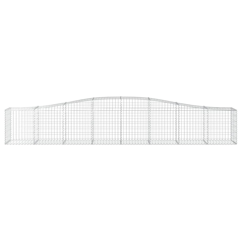 Cestos gabião arqueados 6 pcs 400x50x60/80 cm ferro galvanizado