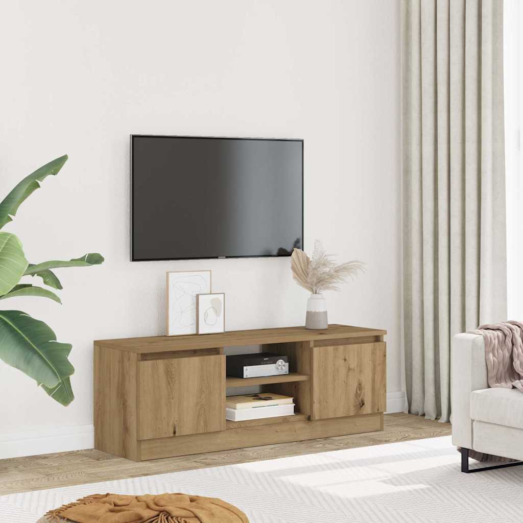 Móvel TV 102x30x36 cm derivados de madeira carvalho artisiano