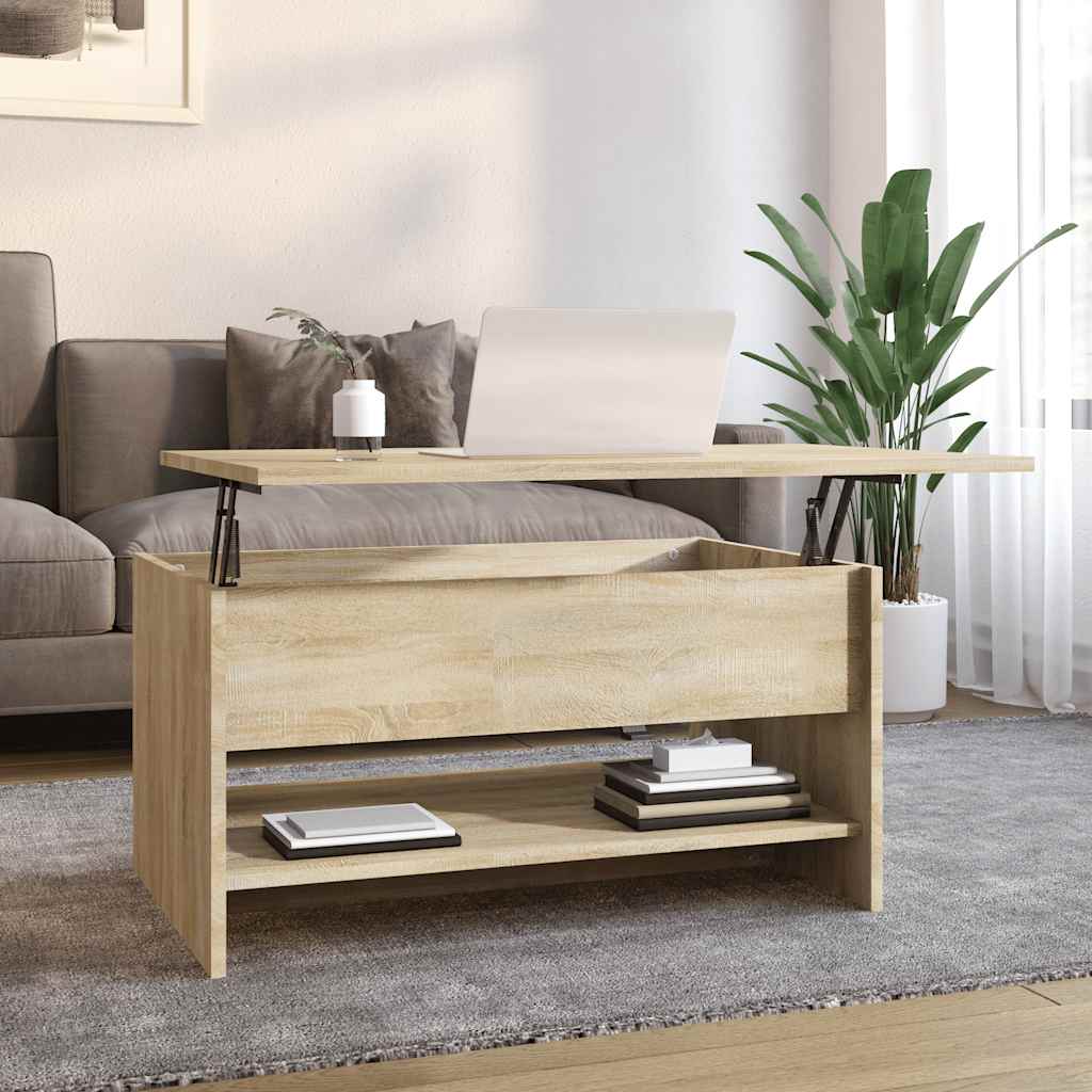 Mesa de centro 80x50x40 cm derivados madeira carvalho sonoma