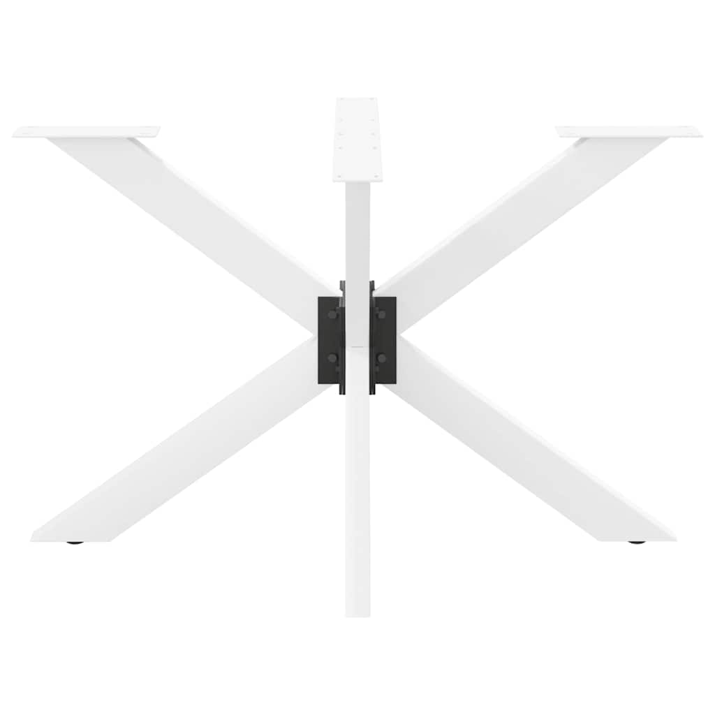 Pé de mesa de jantar em formato de aranha, branco, 120x68x(72-73) cm, aço