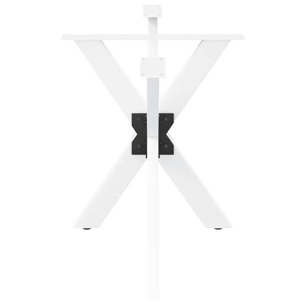 Pé de mesa de jantar em formato de aranha, branco, 120x68x(72-73) cm, aço