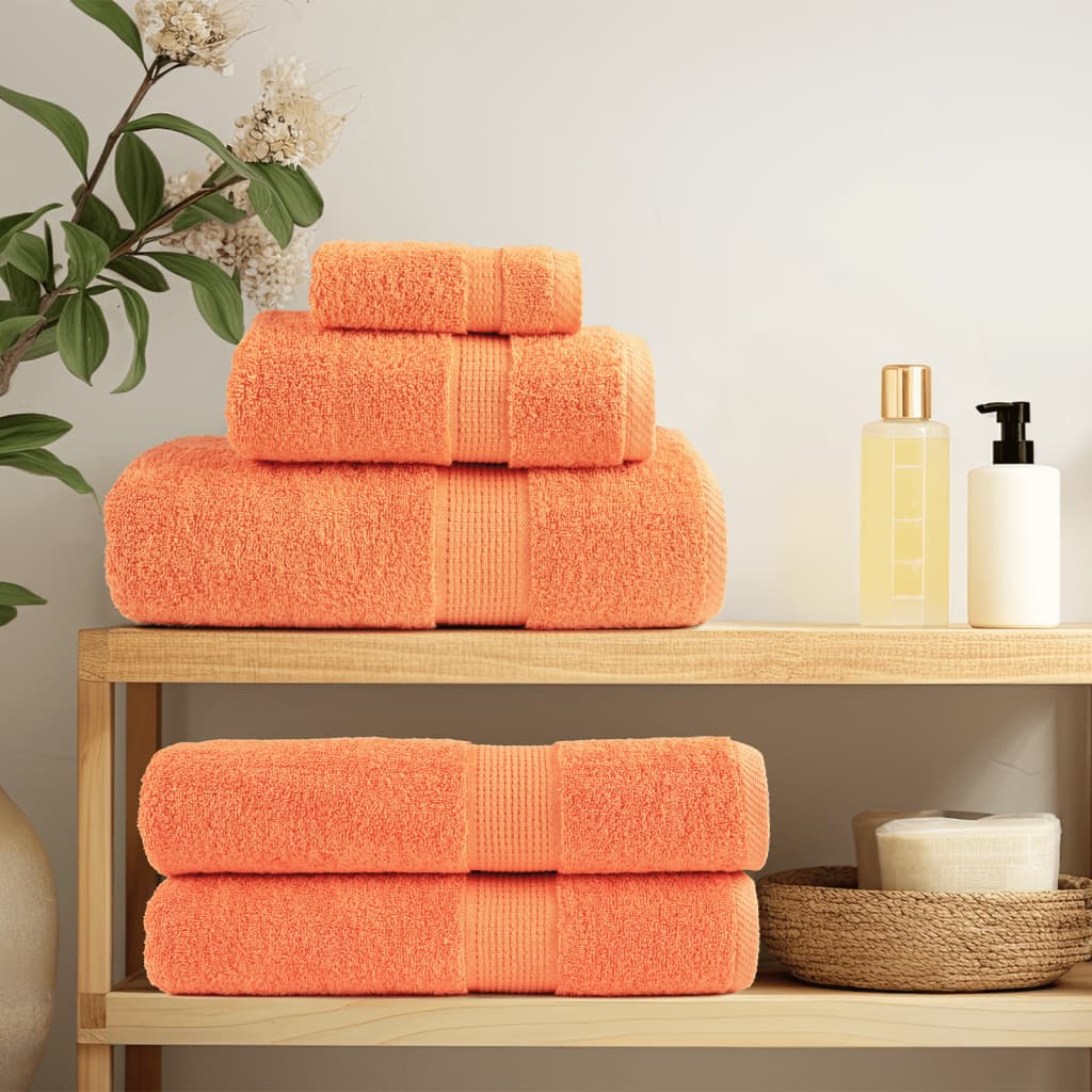 Toalhas premium solund 4 pcs 100x200 cm 600 gsm laranja