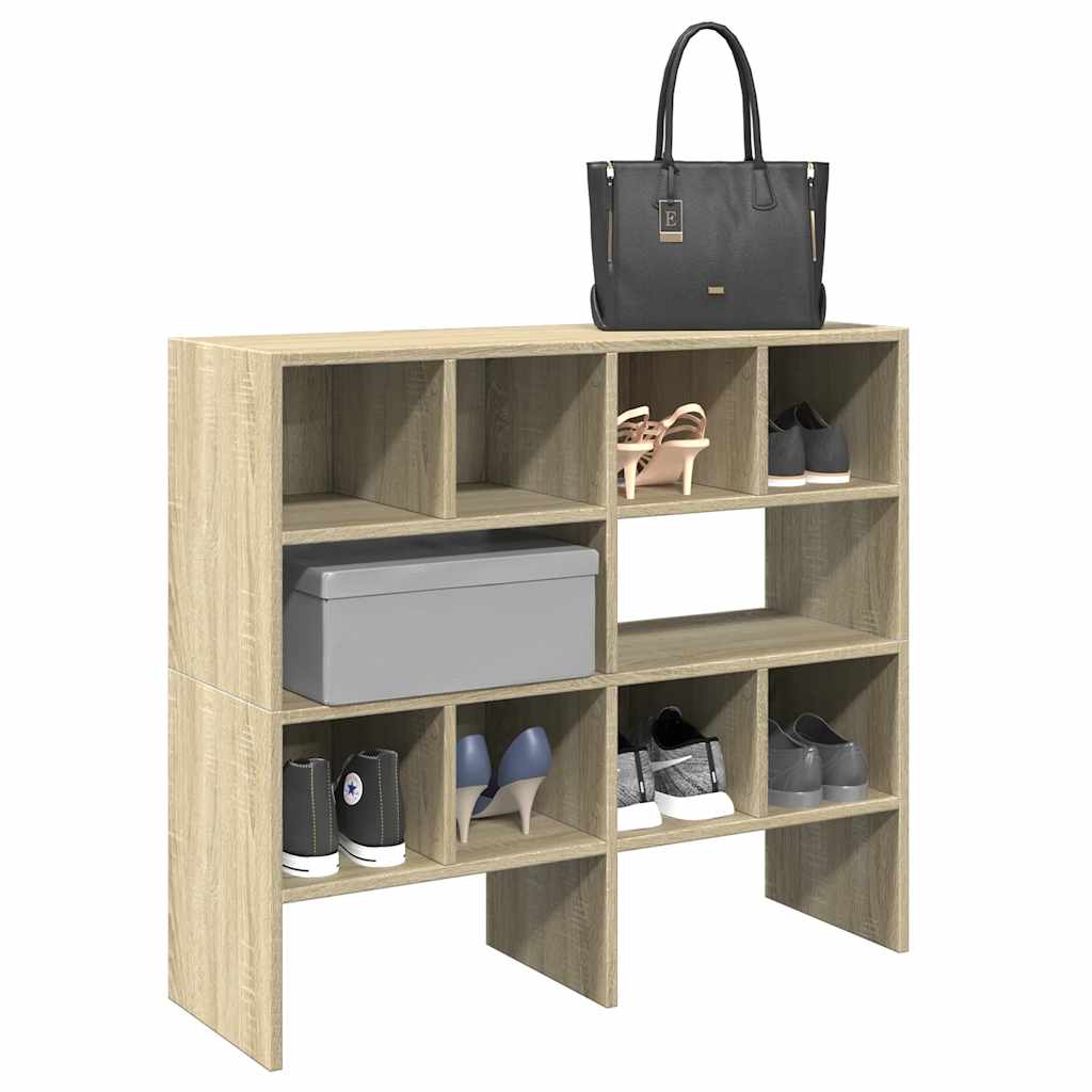 Sapateiras 2 pcs empilháveis 89,5x30x40 cm carvalho sonoma