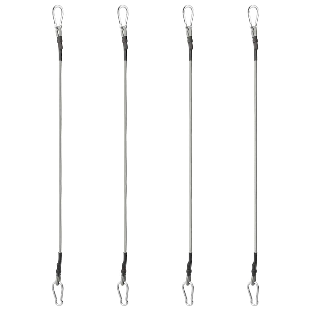 Cordas com mosquetão 4 pcs borracha
