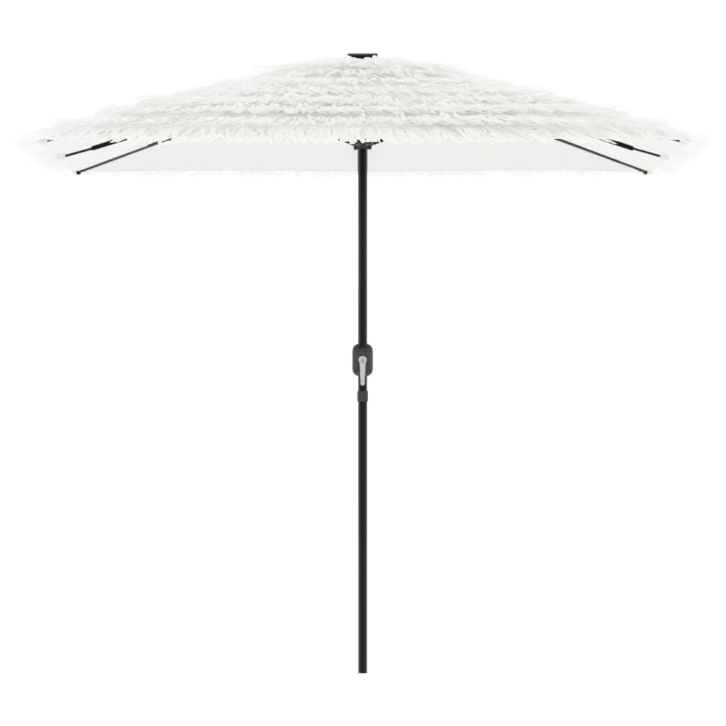 Guarda-sol de jardim com poste de aço 248x248x248 cm branco