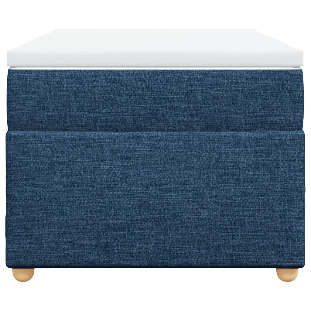 Cama com molas/colchão 90x200 cm tecido azul
