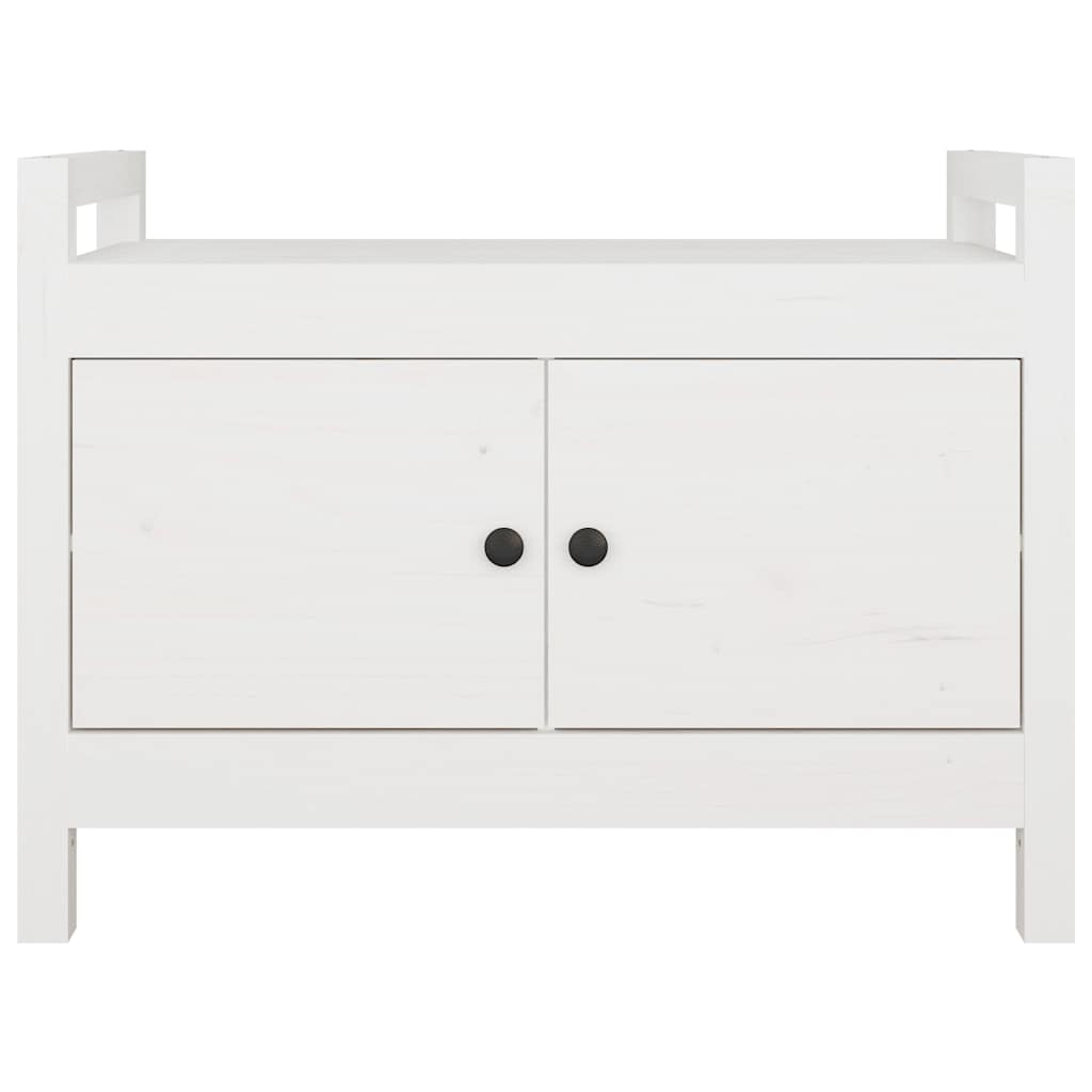 Banco de corredor 80x40x60 cm madeira de pinho maciça branco