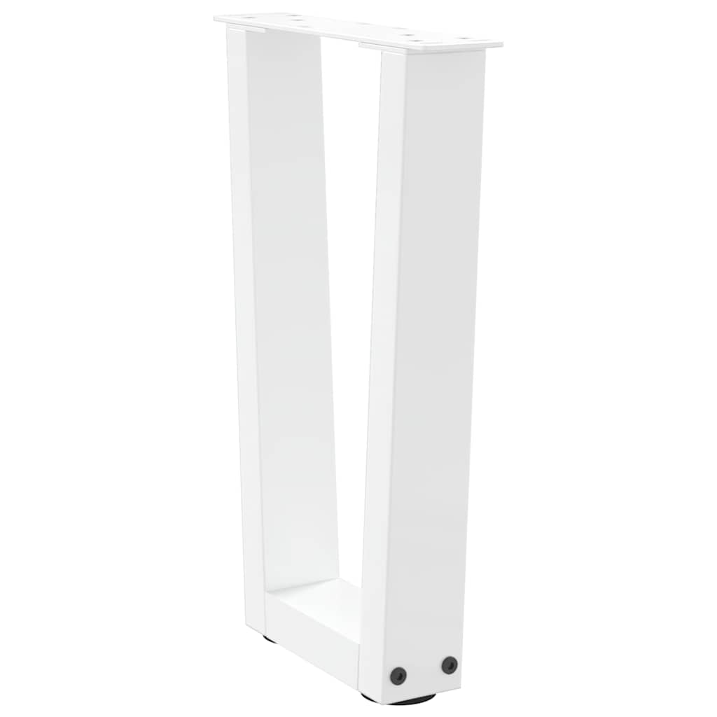 Pés para mesa de centro em v 2 peças branco 28x(42-43,3) cm aço