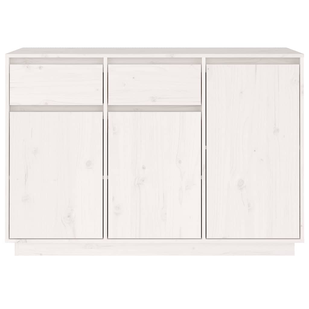 Aparador 110x34x75 cm madeira de pinho maciça branco