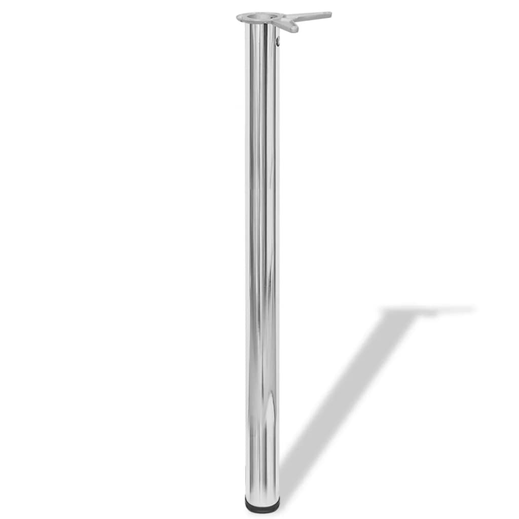 Pernas de mesa ajustáveis ​​em altura, 4 pcs, 870 mm, cromado